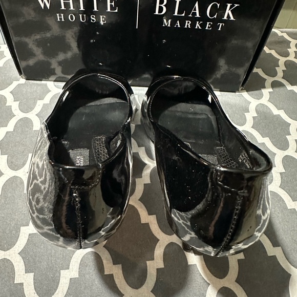 NWT WHITEHOUSEBLACKMARKET Black Patent Leather Heels 7.5m - Picture 6 of 12